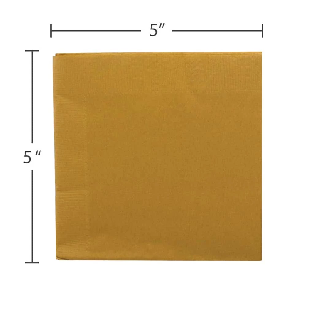 Budget π JAM Paper Gold Small Beverage Napkins, 100ct. π 5 Budget π JAM Paper Gold Small Beverage Napkins, 100ct. π - Image 3