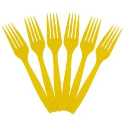 Cheap ⭐ JAM Paper Yellow Premium Plastic Forks, 100ct. 😍