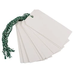 Cheap ✨ JAM Paper White Tags with Green String, 100ct. 🔔 -Jam Paper Shop D346778S 3