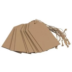 New 😀 JAM Paper Brown Recycled Kraft Premium Gift Tags with Twine String, 10ct. 🥰 -Jam Paper Shop D346801S 3