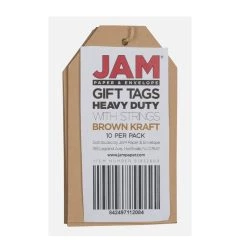 New 😀 JAM Paper Brown Recycled Kraft Premium Gift Tags with Twine String, 10ct. 🥰 -Jam Paper Shop D346801S 4