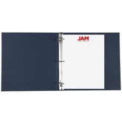 Brand new 👍 JAM Paper 1.5" Navy Blue Premium Linen Textured 3 Ring Binder 👏 -Jam Paper Shop D374968S 5