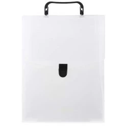 Buy ⭐ JAM Paper Clear Plastic Portfolio Vertical Briefcase with Handles ⭐