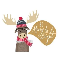 New 🔔 JAM Paper 6.25" x 4.625" Season's Greetings Animal Sentiments Assorted Card Set, 36ct. ✨ -Jam Paper Shop D375319S 3