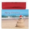 Hot Sale 🎁 JAM Paper 5.6" x 7.9" Beach Snowman 🎄 Christmas Card Set, 18ct. 😉 -Jam Paper Shop D375321S 1
