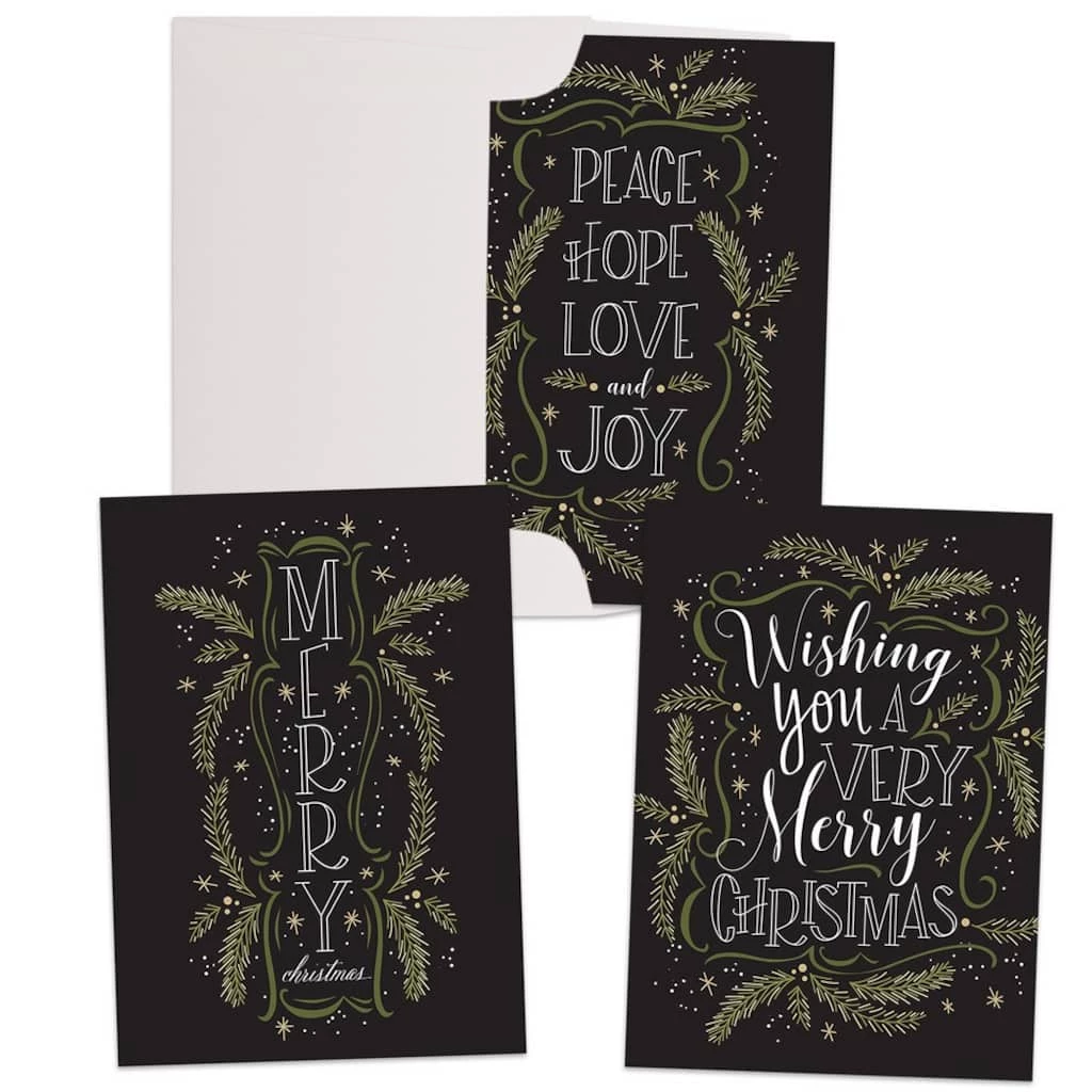 Cheap π JAM Paper 5" x 7" Greenery Wishes Assorted π Christmas Card Set, 24ct. π 3 Cheap π JAM Paper 5" x 7" Greenery Wishes Assorted π Christmas Card Set, 24ct. π