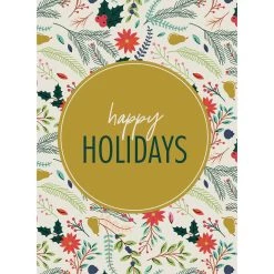 Promo 🛒 JAM Paper 6.25" x 4.625" Floral Tree Assorted ❄ Christmas Card Set, 24ct. 😉 -Jam Paper Shop D375332S 3