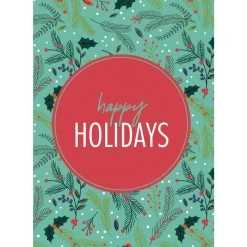 Promo 🛒 JAM Paper 6.25" x 4.625" Floral Tree Assorted ❄ Christmas Card Set, 24ct. 😉 -Jam Paper Shop D375332S 4