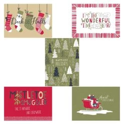 New 👏 JAM Paper Rustic Season's Greetings Assorted 🎁 Christmas Cards Set, 24ct. 🎁