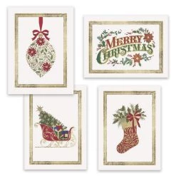 Promo ⭐ JAM Paper Holiday Traditions Assortment 🎁 Christmas Cards & Envelopes Set, 16ct. ❤️