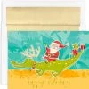Best Sale 👍 JAM Paper Santa & Gator 🎅 Christmas Cards & Envelopes Set 👏 -Jam Paper Shop D375389S 1