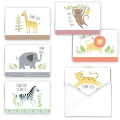 New π― JAM Paper Cuddly Critters Blank Thank You Cards Set, 36ct. π