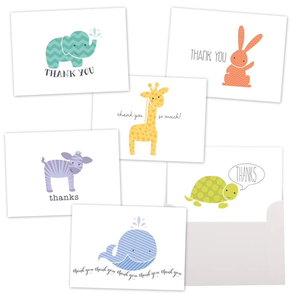 Coupon π JAM Paper Cute Animal Blank Thank You Cards Set, 36ct. 𧨠3 Coupon π JAM Paper Cute Animal Blank Thank You Cards Set, 36ct. π§¨