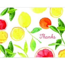 Hot Sale 🎁 JAM Paper 'Go Green' Fresh Squeezed Thank You Card Set, 16ct. 💯