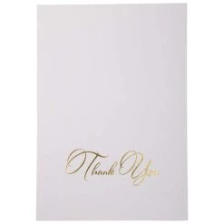 Brand new 🎁 JAM Paper Blank Gold Script Thank You Card Set, 25ct. ⌛