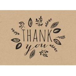 Hot Sale ⌛ JAM Paper Rustic Blank Thank You Cards Set, 36ct. 🌟 -Jam Paper Shop D375659S 3