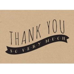 Hot Sale ⌛ JAM Paper Rustic Blank Thank You Cards Set, 36ct. 🌟 -Jam Paper Shop D375659S 4