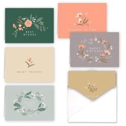 Promo ✨ JAM Paper Blank Rustic Blooms Design Thank You Cards Set, 36ct. 🎉