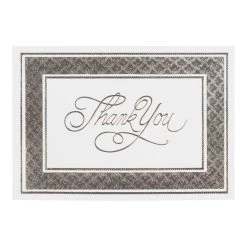 Best Sale 😉 JAM Paper Silver Border Thank You Cards & Envelopes, 25ct. 👏