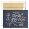 Deals 👍 JAM Paper Blank Thankful Grateful & Blessed 👪 Thanksgiving Cards & Envelopes Set, 25ct. ⭐