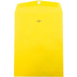 Deals ⌛ JAM Paper 10" x 13" Brite Hue Yellow Clasp Closure Catalog Envelopes, 100ct. 🛒
