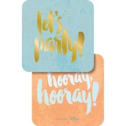 Buy 🥰 JAM Paper 4" Lets Party Coasters, 6ct. 🎉