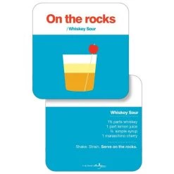 Buy ⌛ JAM Paper 4" On The Rocks Whiskey Sour Coasters, 60ct. ✨