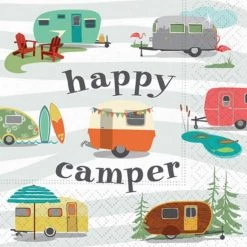 Coupon 😍 JAM Paper Happy Camper Cocktail Napkins, 40ct. ⌛