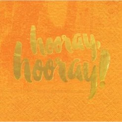Discount ⭐ JAM Paper Orange Hooray Cocktail Napkins, 40ct. 😀