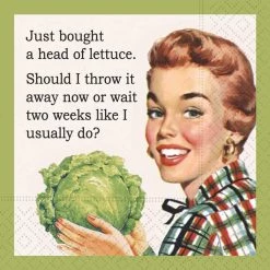 Flash Sale 🎁 JAM Paper Just Bought Lettuce Cocktail Napkins, 40ct. ✔️