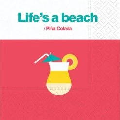 Best Sale ✔️ JAM Paper Life's A Beach Cocktail Napkins, 40ct. 🔔