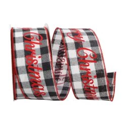 Coupon 😍 JAM Paper 2.5" x 25yd. Wired Merry 🎁 Christmas Celine Plaid Ribbon 🤩