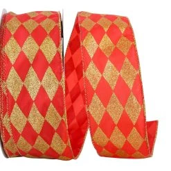 Best deal 😀 JAM Paper 2.5" 🎅 Christmas Diamonds Glitter Joy Value Wired Ribbon ⌛