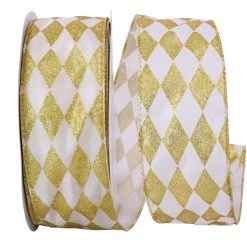 Cheapest 🎉 JAM Paper 2.5" 🎄 Christmas Diamonds Glitter Joy Value Wired Ribbon 🔥