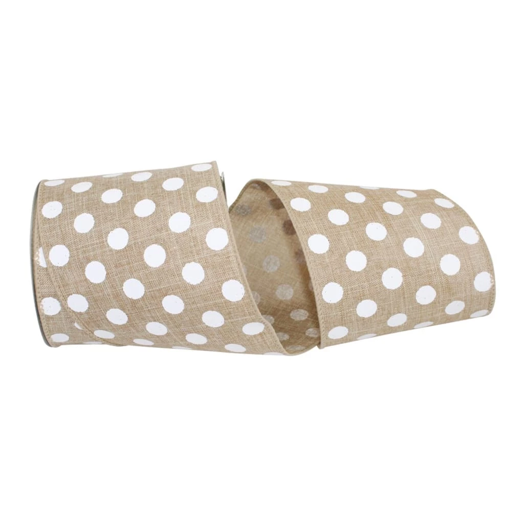 Brand new π JAM Paper 4" Linen Wired Natural Jumbo Dots Ribbon π 3 Brand new π JAM Paper 4" Linen Wired Natural Jumbo Dots Ribbon π