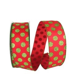 Top 10 🥰 JAM Paper 2.5" Glitter Wired Red & Lime Dots Ribbon 😀