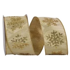 Best reviews of 🧨 JAM Paper 2.5" x 10yd. Wired Glitter Snowflake Ribbon 🎉