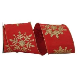 Cheap ❤️ JAM Paper 4" x 10yd. Wired Snowflake Grand Ribbon 🎉