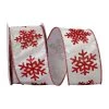 Cheap π JAM Paper 2.5" x 10yd. Wired Glitter Snowflake Ribbon 𧨠1 Cheap π JAM Paper 2.5" x 10yd. Wired Glitter Snowflake Ribbon 𧨠-Jam Paper Shop D377032S 1