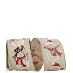 Hot Sale 🎉 JAM Paper 2.5" x 10yd. Wired Snowman Row Ribbon 🤩