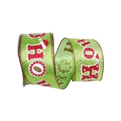 Best reviews of 😉 JAM Paper 2.5" x 10yd. Lime & Red Ho-Ho-Ho Glitter Metallic Wired Ribbon 👍