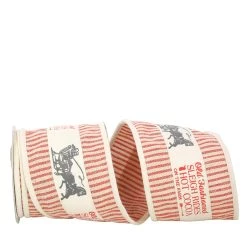 Deals 😍 JAM Paper 4" x 5yd. Natural Vintage Ticking Wired Ribbon 🔔