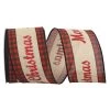 Hot Sale 👏 JAM Paper 2.5" x 10yd. Red Merry 🎁 Christmas Glitter Gingham Wired Ribbon 🤩 -Jam Paper Shop D377076S 1