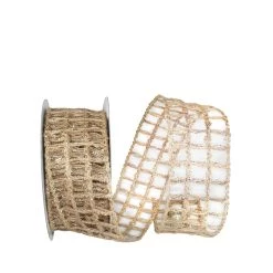 Hot Sale 🔥 JAM Paper 2.5" Grand Jute Box Sparkle Wired Mesh Ribbon ✨