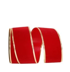 Outlet ⌛ JAM Paper Holiday Red Velvet Wired Ribbon 🥰