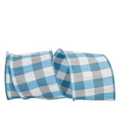 Best deal 😍 JAM Paper 4" Turquoise Dupioni Check Grande Wired Ribbon 🔥