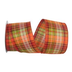 Hot Sale 😍 JAM Paper 2.5" Field Plaid Stitch Value Wired Ribbon 🛒