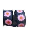 Best Pirce 💯 JAM Paper 2.5" Wired Faux Linen Gerbera Daisy Ribbon ⭐ -Jam Paper Shop D380674S 1