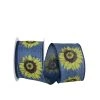 Flash Sale 😍 JAM Paper 2.5" Wired Faux Linen Sunflower Ribbon 😉 -Jam Paper Shop D380688S 1