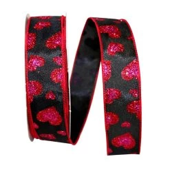 Cheap 🛒 JAM Paper 1.5" Wired Glitter Hearts Ribbon 🎁